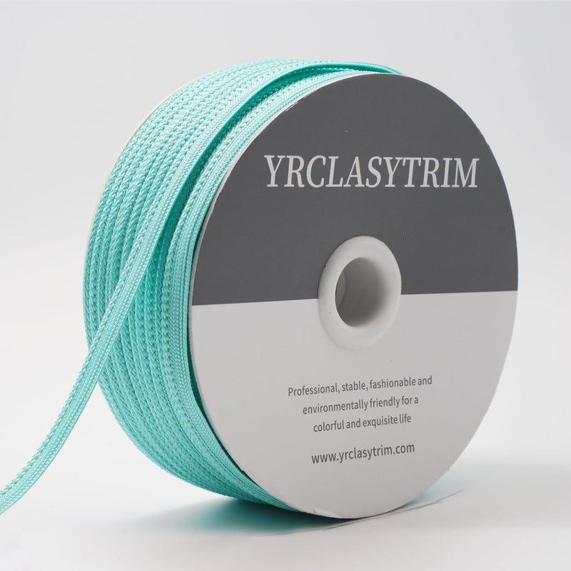 YRCLASYTRIM 0.35inch,(55Yards) Sewing Piping Trim,Shining Polyesterter Cord Trim,for Sewing Clothing,Hometextile, Decoration DIY Crafts Edge Piping Embellishments,30Colour (Light Sky Bule) - Image 3